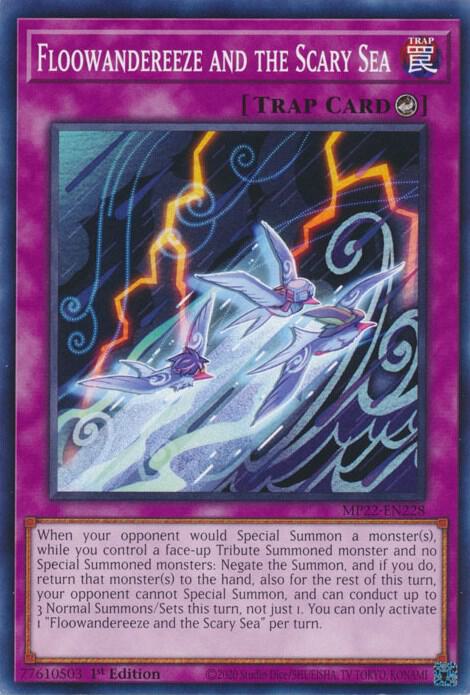 Floowandereeze and the Scary Sea MP22-EN228 card from 2022 Tin of the Pharaoh's Gods