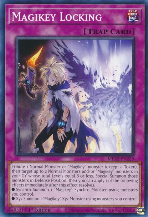 Magikey Locking MP22-EN229 card from 2022 Tin of the Pharaoh's Gods
