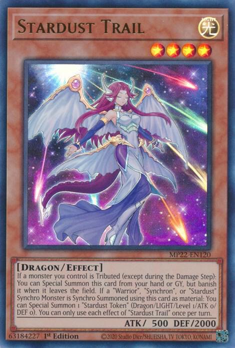 Stardust Trail MP22-EN120 card from 2022 Tin of the Pharaoh's Gods