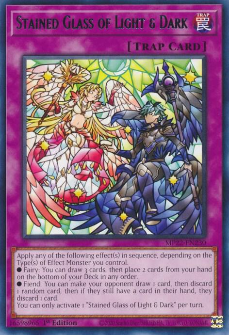 Stained Glass of Light & Dark MP22-EN230 card from 2022 Tin of the Pharaoh's Gods