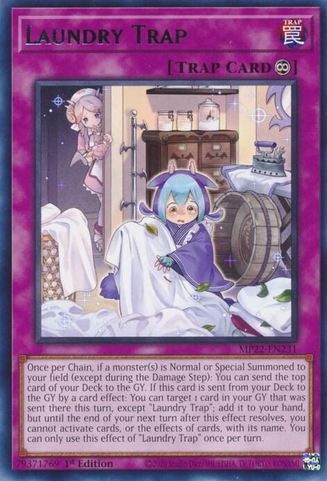 Laundry Trap MP22-EN231 card from 2022 Tin of the Pharaoh's Gods