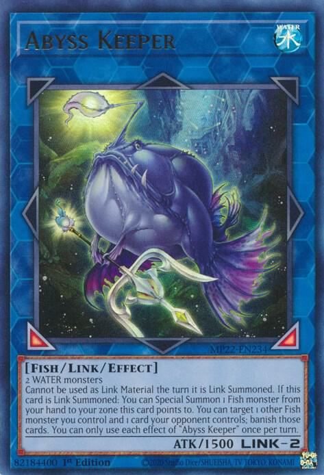 Abyss Keeper MP22-EN234 card from 2022 Tin of the Pharaoh's Gods