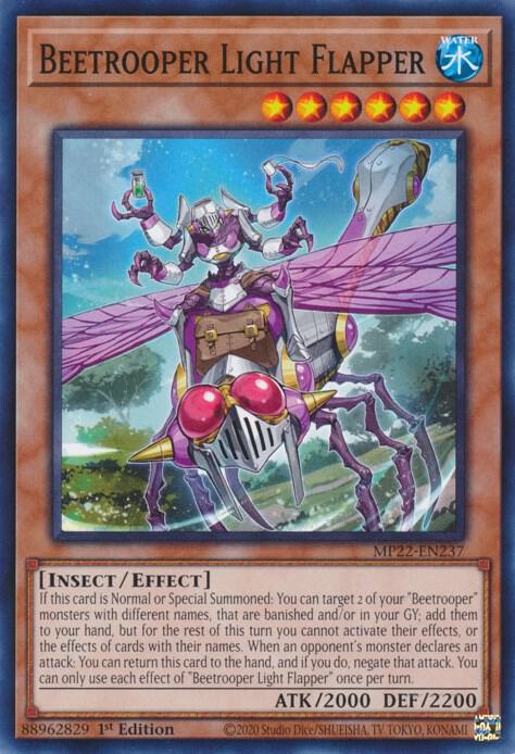 Beetrooper Light Flapper MP22-EN237 card from 2022 Tin of the Pharaoh's Gods