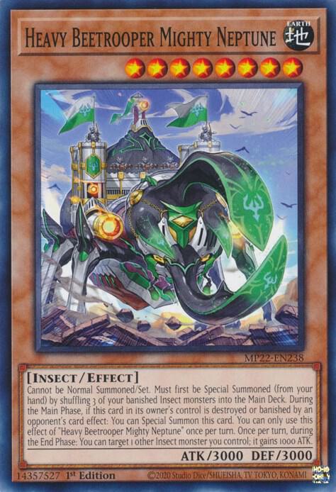 Heavy Beetrooper Mighty Neptune MP22-EN238 card from 2022 Tin of the Pharaoh's Gods