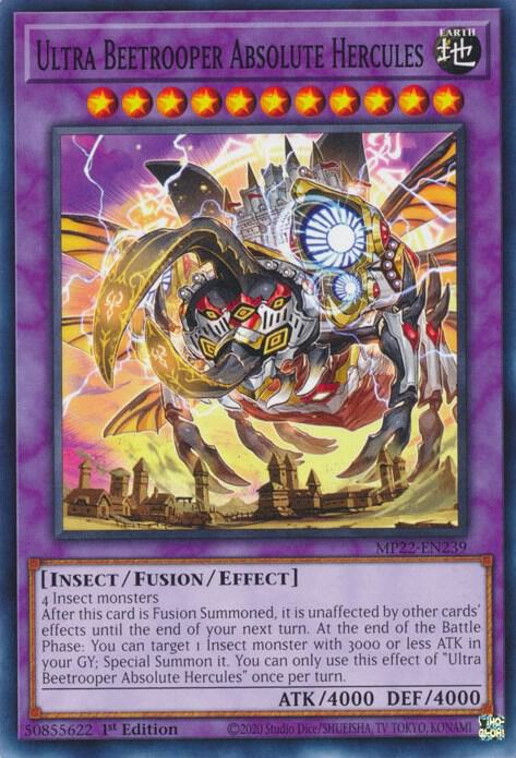 Ultra Beetrooper Absolute Hercules MP22-EN239 card from 2022 Tin of the Pharaoh's Gods