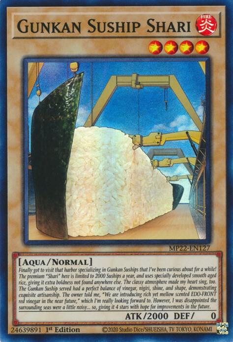 Gunkan Suship Shari MP22-EN127 card from 2022 Tin of the Pharaoh's Gods