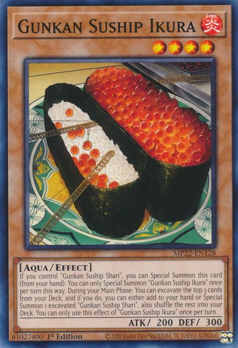 Gunkan Suship Ikura MP22-EN128 card from 2022 Tin of the Pharaoh's Gods