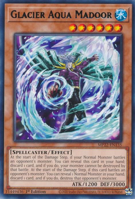 Glacier Aqua Madoor MP22-EN135 card from 2022 Tin of the Pharaoh's Gods