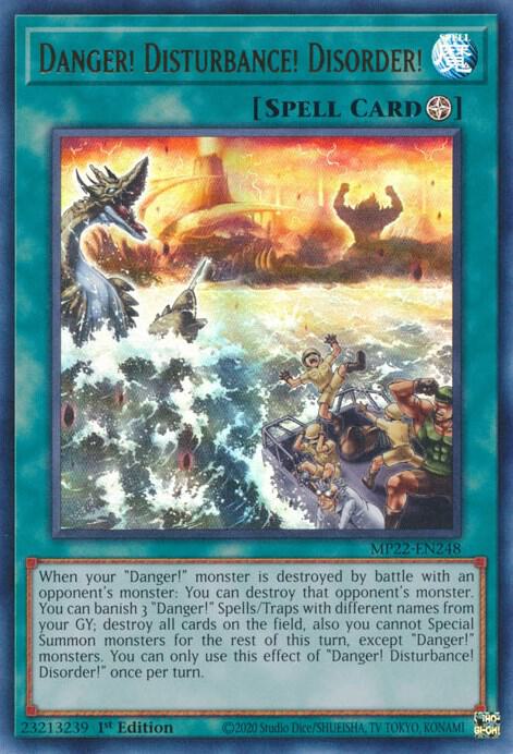 Danger! Disturbance! Disorder! MP22-EN248 card from 2022 Tin of the Pharaoh's Gods
