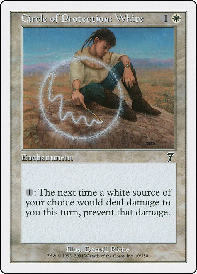 Circle of Protection: White 10 card from 7th Edition