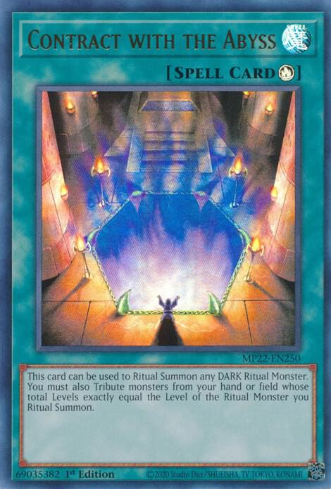 Contract with the Abyss MP22-EN250 card from 2022 Tin of the Pharaoh's Gods