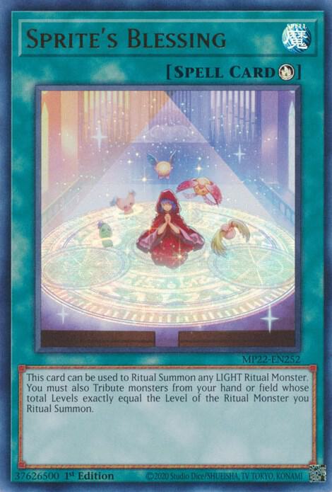 Sprite's Blessing MP22-EN252 card from 2022 Tin of the Pharaoh's Gods