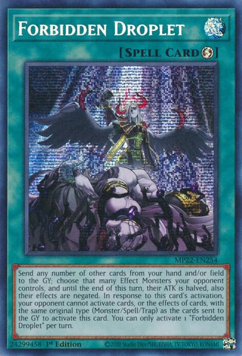 Forbidden Droplet MP22-EN254 card from 2022 Tin of the Pharaoh's Gods
