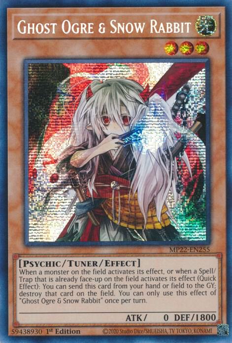 Ghost Ogre & Snow Rabbit MP22-EN255 card from 2022 Tin of the Pharaoh's Gods
