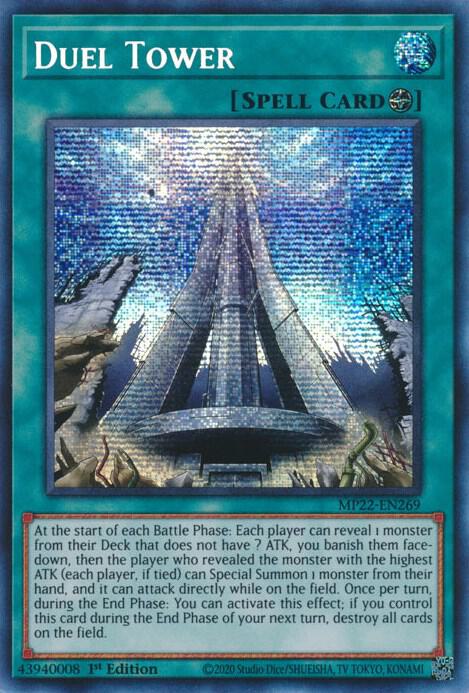 Duel Tower MP22-EN269 card from 2022 Tin of the Pharaoh's Gods