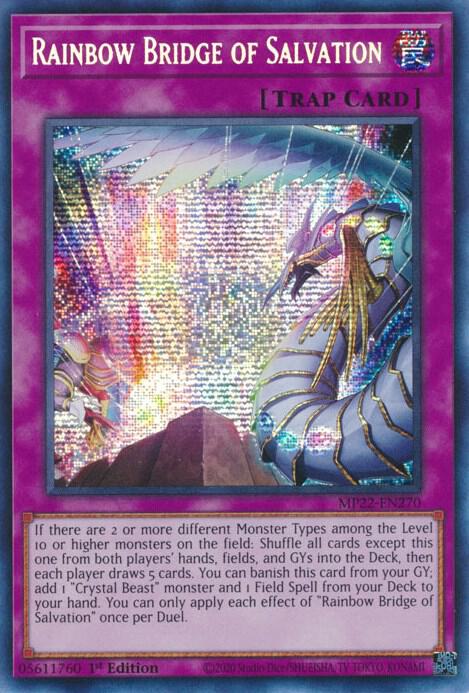 Rainbow Bridge of Salvation MP22-EN270 card from 2022 Tin of the Pharaoh's Gods