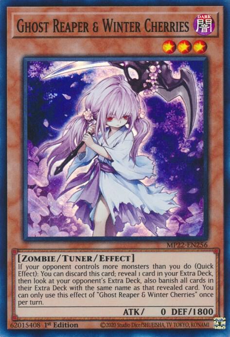 Ghost Reaper & Winter Cherries MP22-EN256 card from 2022 Tin of the Pharaoh's Gods