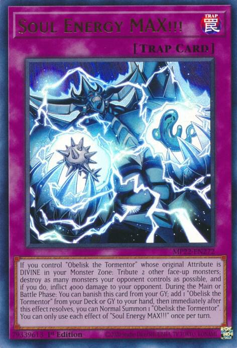Soul Energy MAX!!! MP22-EN272 card from 2022 Tin of the Pharaoh's Gods