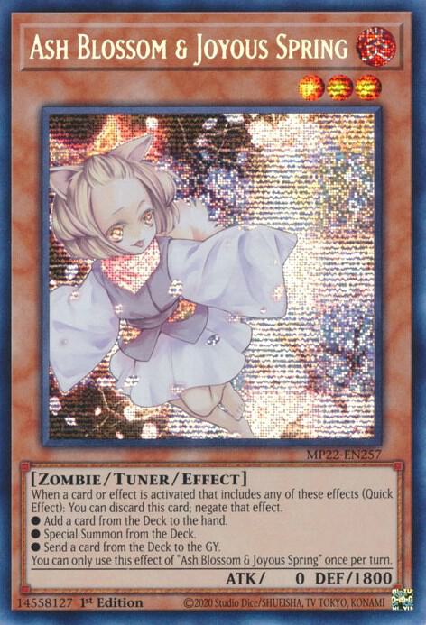 Ash Blossom & Joyous Spring MP22-EN257 card from 2022 Tin of the Pharaoh's Gods