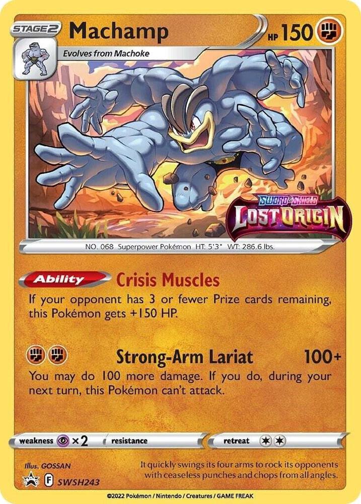 Machamp (Prerelease) SWSH243 card from SWSH: Sword & Shield Promo Cards