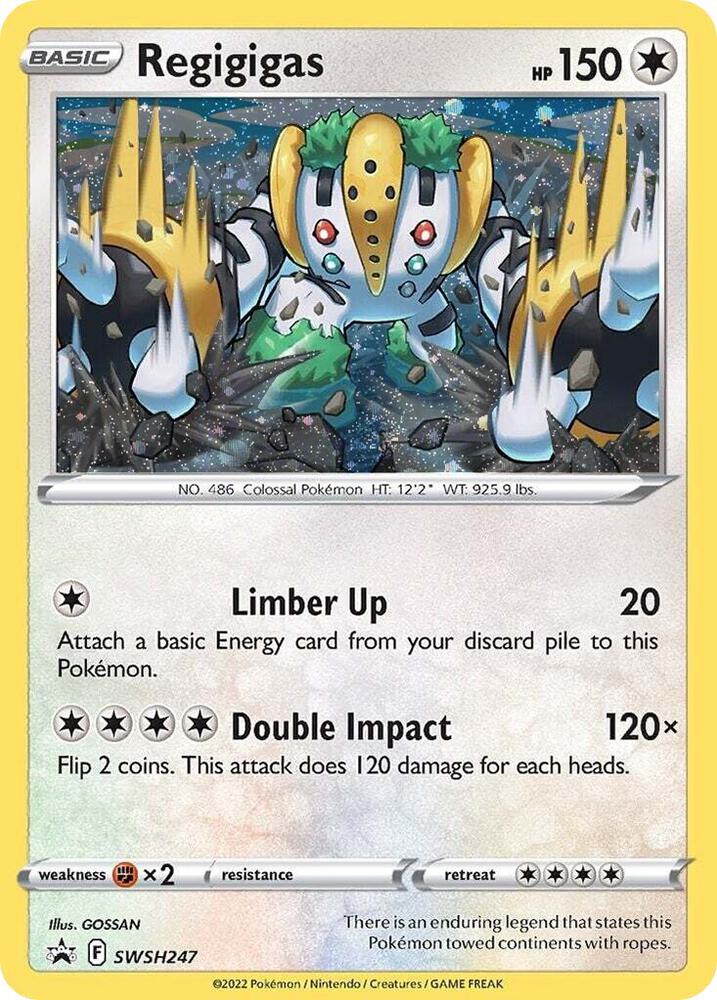 Regigigas (Cosmos Holo) SWSH247 card from SWSH: Sword & Shield Promo Cards