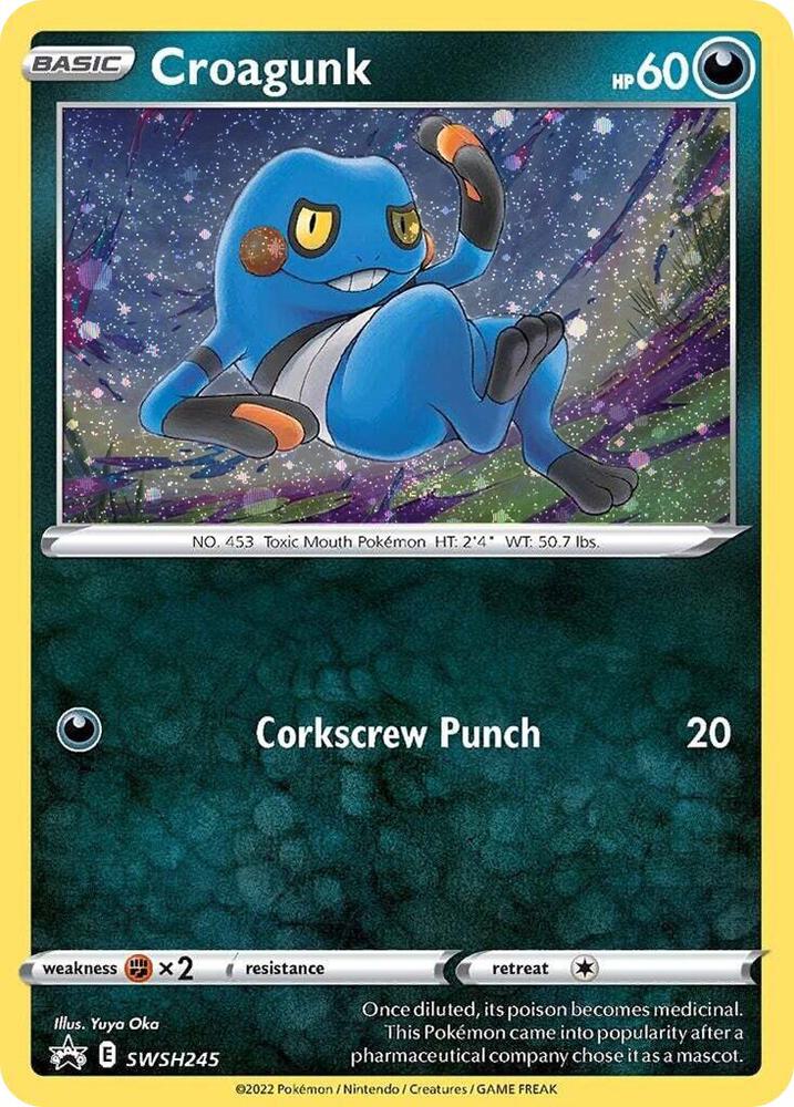 Croagunk (Cosmos Holo) SWSH245 card from SWSH: Sword & Shield Promo Cards