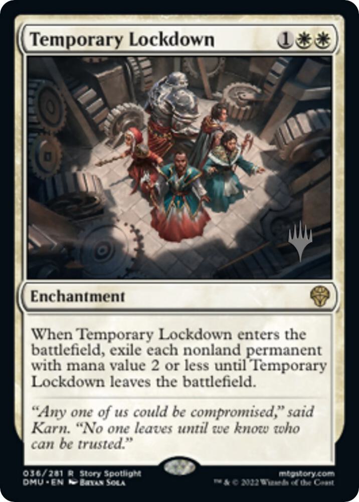 Temporary Lockdown 36 card from Promo Pack: Dominaria United