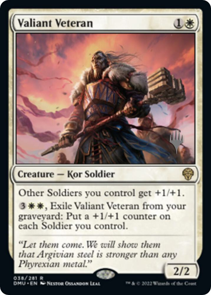 Valiant Veteran 38 card from Promo Pack: Dominaria United