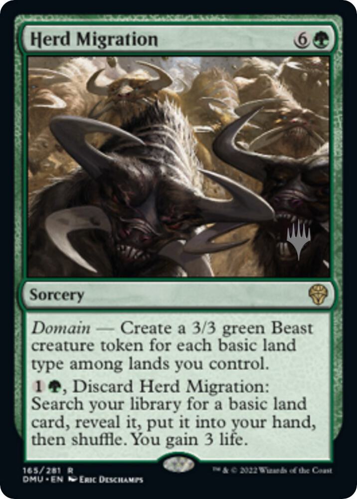Herd Migration 165 card from Promo Pack: Dominaria United