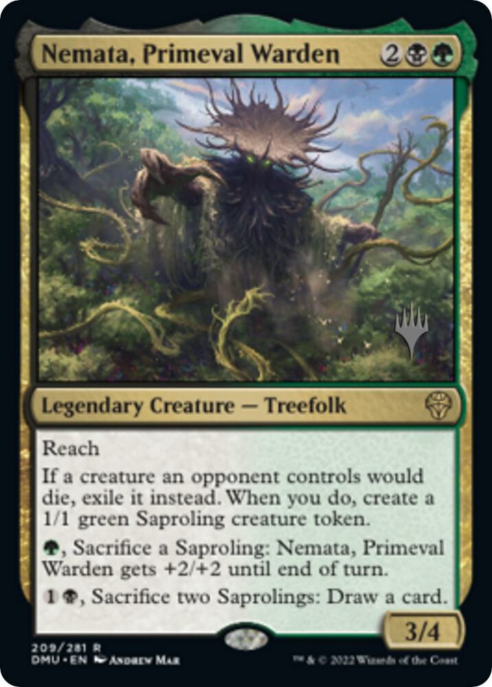 Nemata, Primeval Warden 209 card from Promo Pack: Dominaria United