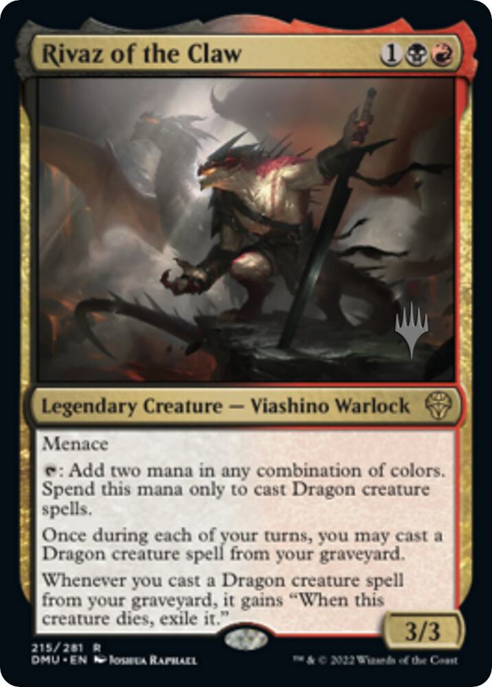 Rivaz of the Claw 215 card from Promo Pack: Dominaria United