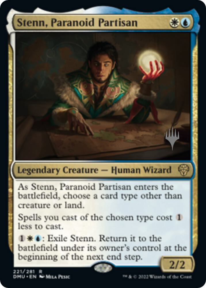Stenn, Paranoid Partisan 221 card from Promo Pack: Dominaria United