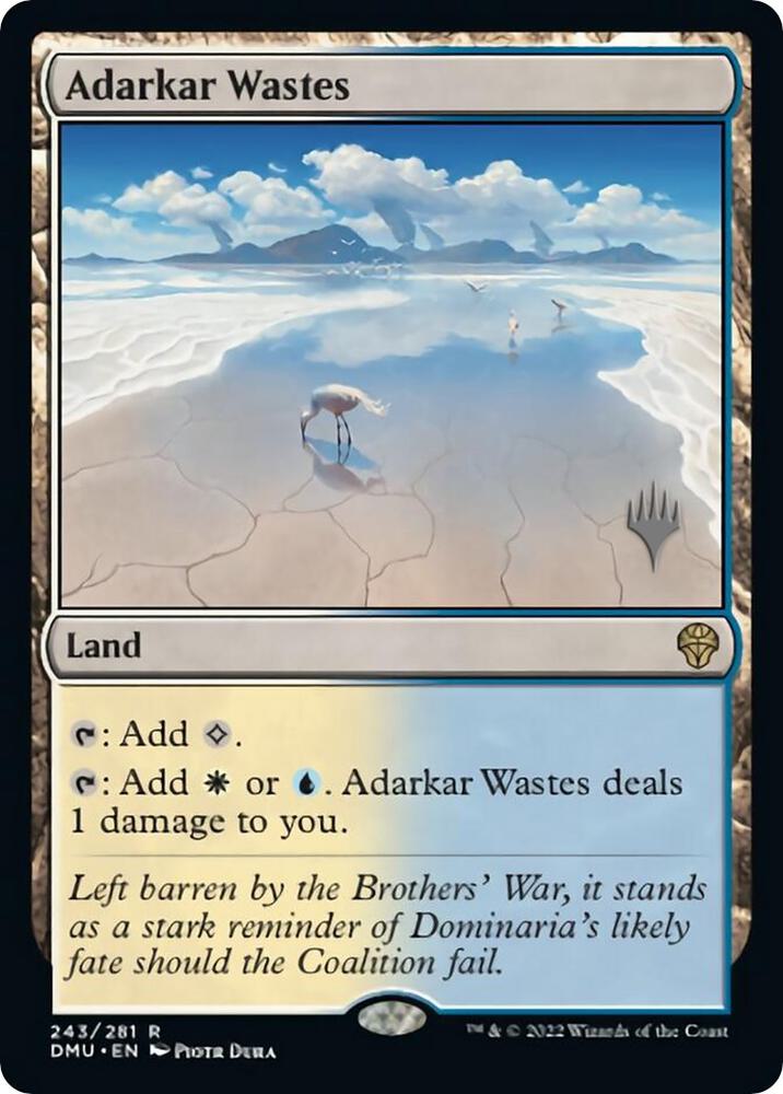 Adarkar Wastes 243 card from Promo Pack: Dominaria United