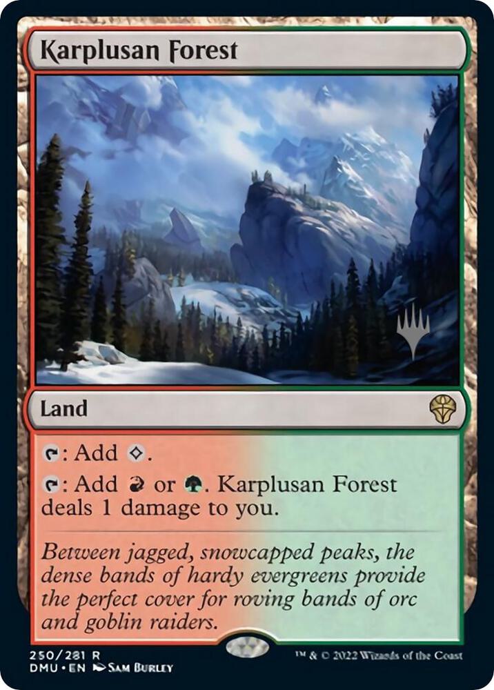Karplusan Forest 250 card from Promo Pack: Dominaria United