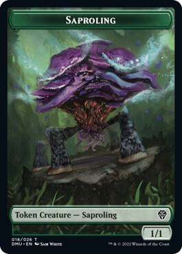 Saproling // Elemental Double-Sided Token 18 // 11 card from Dominaria United