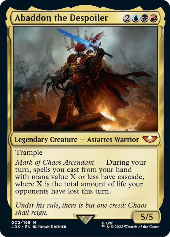 Abaddon the Despoiler (Surge Foil) 2 card from Universes Beyond: Warhammer 40,000