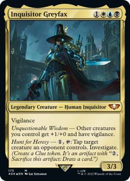 Inquisitor Greyfax 173 card from Universes Beyond: Warhammer 40,000