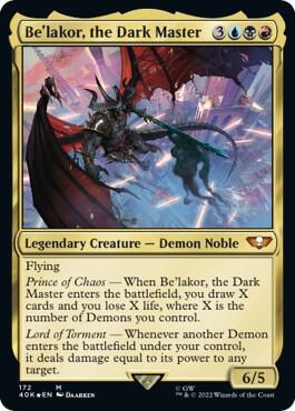 Be'lakor, the Dark Master 172 card from Universes Beyond: Warhammer 40,000