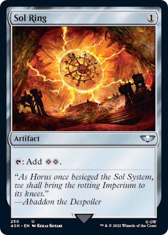 Sol Ring 250 card from Universes Beyond: Warhammer 40,000