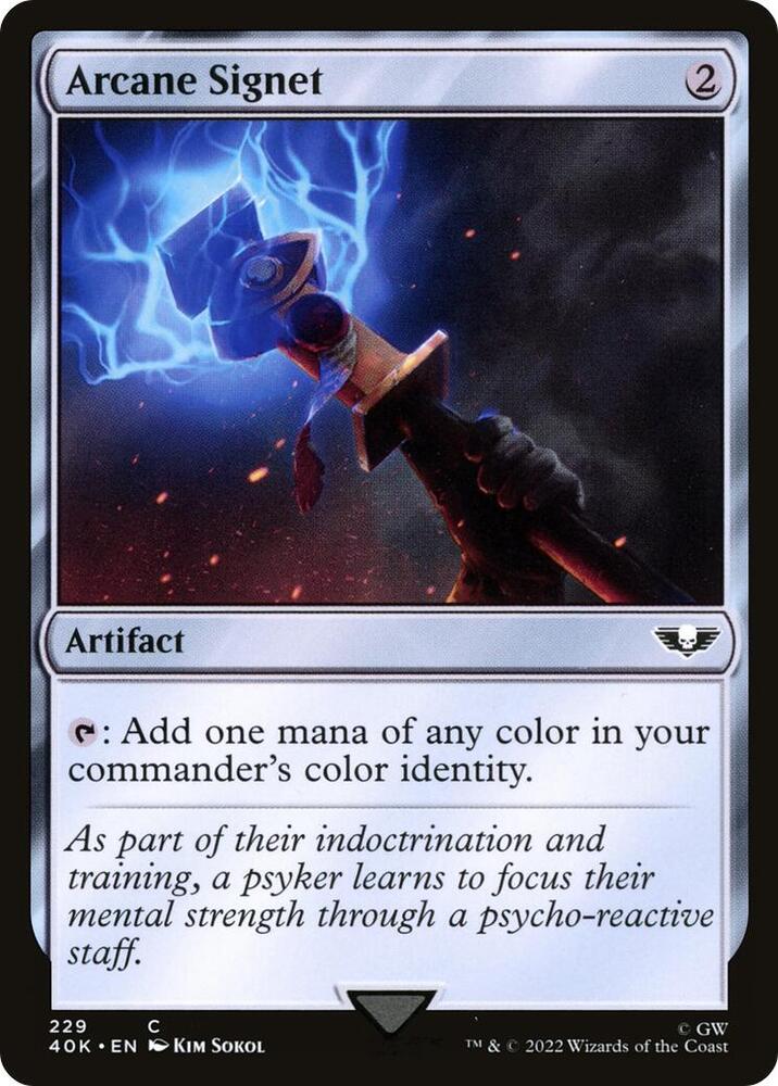 Arcane Signet 229 card from Universes Beyond: Warhammer 40,000