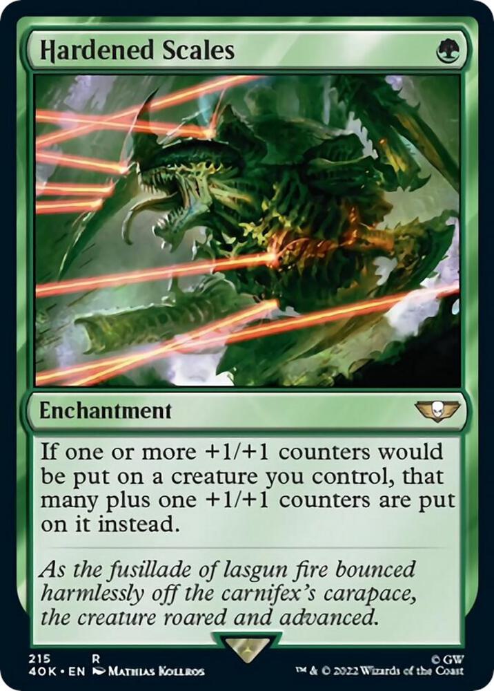 Hardened Scales (Surge Foil) 215 card from Universes Beyond: Warhammer 40,000
