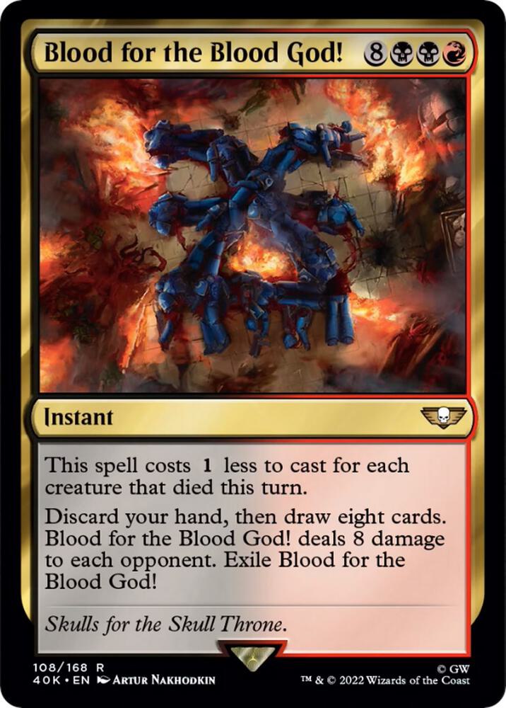 Blood for the Blood God! 108 card from Universes Beyond: Warhammer 40,000