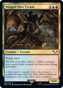 Winged Hive Tyrant 148 card from Universes Beyond: Warhammer 40,000