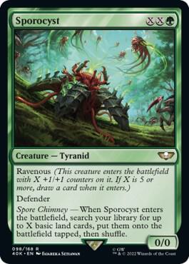 Sporocyst 98 card from Universes Beyond: Warhammer 40,000