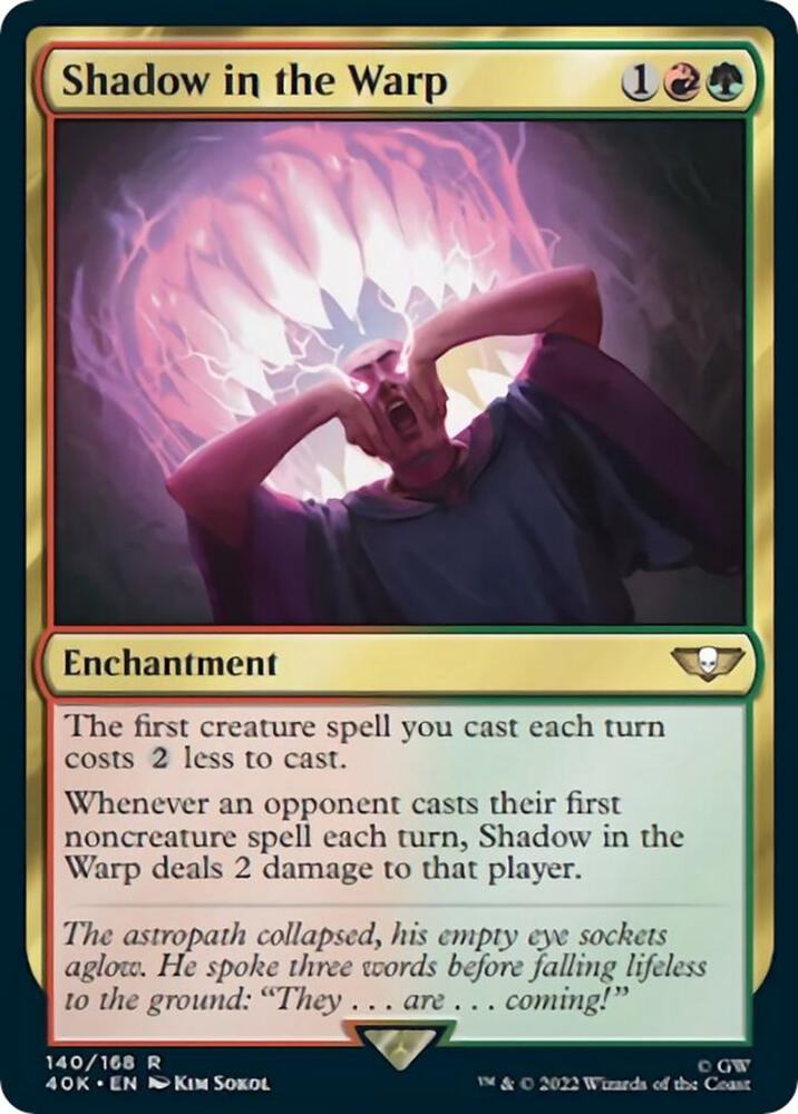 Shadow in the Warp (Surge Foil) 140 card from Universes Beyond: Warhammer 40,000