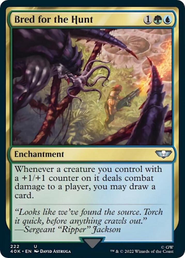 Bred for the Hunt (Surge Foil) 222 card from Universes Beyond: Warhammer 40,000