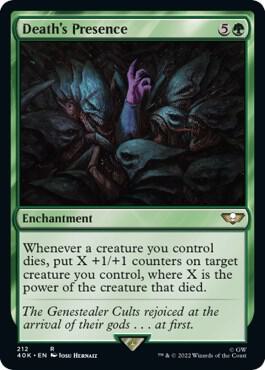 Death's Presence 212 card from Universes Beyond: Warhammer 40,000