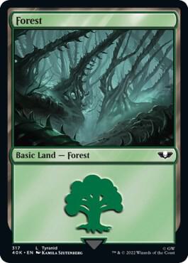 Forest 317 card from Universes Beyond: Warhammer 40,000