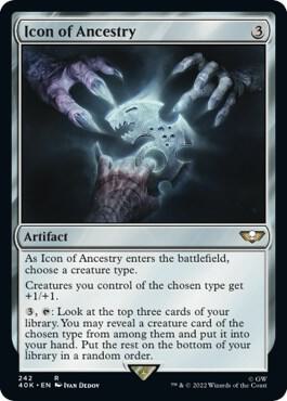 Icon of Ancestry (Surge Foil) 242 card from Universes Beyond: Warhammer 40,000
