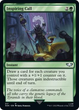 Inspiring Call 217 card from Universes Beyond: Warhammer 40,000